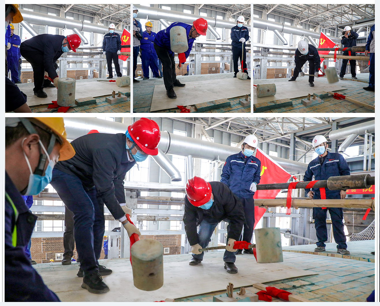 重要進展！許昌安彩熔窯大碹順利合攏